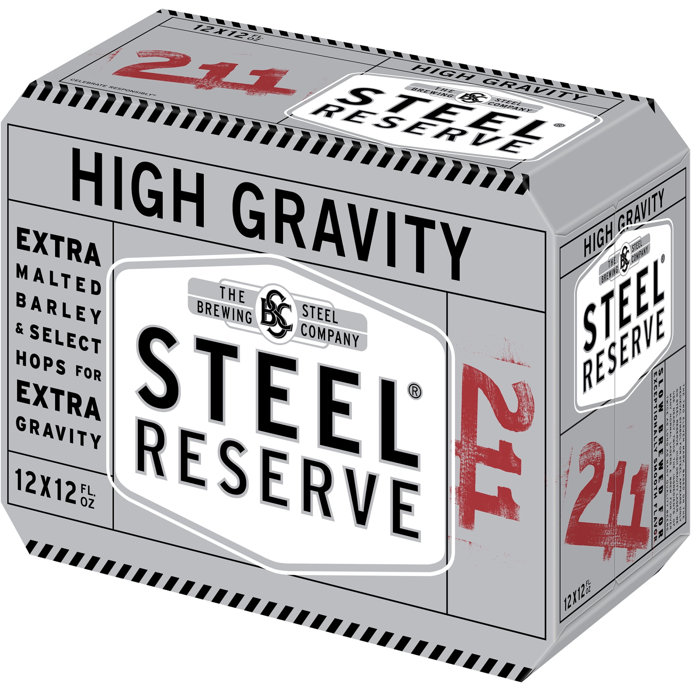 Steel Reserve High Gravity, 12 Pack, 12 fl oz Aluminum Cans, 8.1% ABV