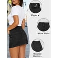 thumbnail image 4 of OYYN Jean Skirts for Women Mid/Low Rise Trendy Vintage Micro Skort Y2K Sexy Style Summer Denim Mini Skirt, 4 of 8