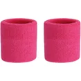 thumbnail image 3 of Conjunto de muñequeras y diademas para el sudor - Banda deportiva de algodón (1 diadema + 2 muñequeras) - Rosa, 3 of 5
