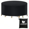 thumbnail image 1 of Funda para mesa de jardín redonda, lona para muebles de jardín, redonda, impermeable, a prueba de polvo, funda de mesa anti-UV, muebles de jardín para conjuntos de muebles - 128x70CM, 1 of 4
