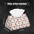 thumbnail image 6 of Lsque Strawberry Printed Long Tissue Box Cover Holder, Facial Paper Organizer Dispenser,Triangle with Bottom Belt, PVC Leather Decorative Organizer, 6 of 9