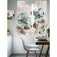 thumbnail image 5 of Sheer Curtains 72 Inches Long, Tulip Flower Light Filtering Window Curtains for Living Room, Teal Brown Vintage Floral Plant Botanical Rod Pocket Voile Sheer Curtain Drapes, 52"W x 72"L, 2 Panels, 5 of 8