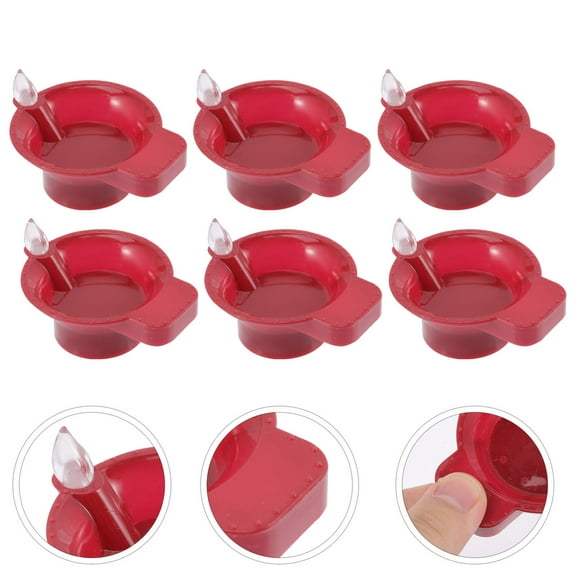 FONDOTIN Floating Flameless Candles Red Plastic 12Pcs 3x2.4x1.8in