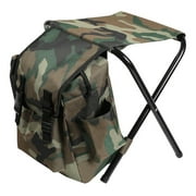 Multi-Function Portable Folding Chair Camouflage Backpack Camping Fishing Stool Outdoor Sports Bag
