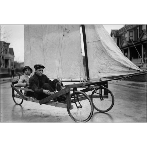 24"x36" Gallery Poster, Sail Wagon, Brooklyn 1910-1915