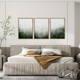 thumbnail image 3 of HPINUB Misty Green Forest Canvas Wall Art Set, Nature Scenery Modern Wall Decor, Foggy Mountain Wall Painting, Woodland Landscape Nursery Art Print for Living Room, Bedroom(only canvas), 3 of 6