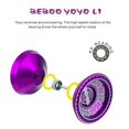thumbnail image 4 of Xingzhi BEBOOYOYO Cool Alloy Professional YoYo Ball Trick Bearing String Toy Purple 1Set, 4 of 6