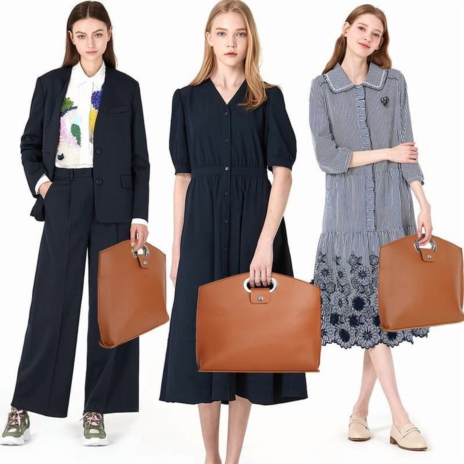 Stylish Women's Laptop Tote Bag Set, Large Capacity Waterproof Leather Handbag for Work, Travel, and Everyday Use, Versatile Briefcase and Tote for All Occasions