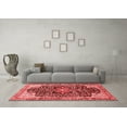 thumbnail image 3 of Ahgly Company Indoor Square Medallion Red Traditional Area Rugs, 4' Square, 3 of 4