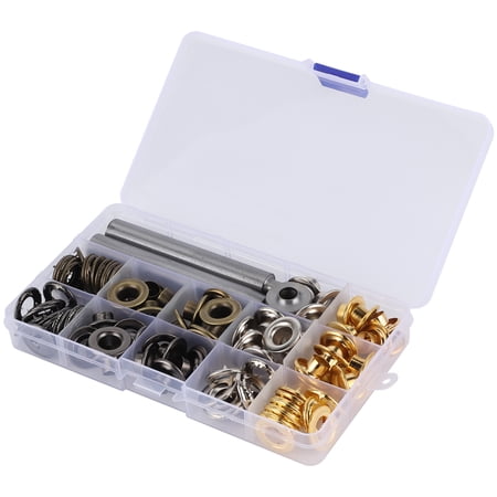 Yescom 500 sets of 3/8 Grommet Kit 10mm Size 2 Rust-proof Solid Brass Eyelets and Washers for Hand Press Machine
