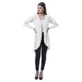 thumbnail image 2 of Moomaya Womens Full Sleeve Hi-Lo Shrug Rounded Hem Long Cotton Summer Cardigan, 2 of 7
