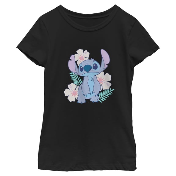 Girls Lilo & Stitch Floral Stitch T Shirt