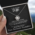 thumbnail image 5 of To My Wife Home-Filled From Your Firefighter - Love Knot Necklace - Gift Box Included - 14K White Gold / 18K Yellow Gold, 5 of 5