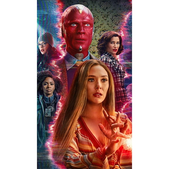 Scarlet Witch Diamond Art Painting Kits - Full Drill Diamond Dots Paintings for Beginners, Round 5D Paint with Diamonds Pictures Gem DIY Adult Crafts 12x16inch