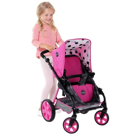Hauck iCoo 3-in-1 Doll Stroller, Black and Pink - Walmart.com