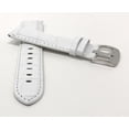 thumbnail image 3 of Bandini Extra Long (XL) 30mm Mens Italian Leather Watch Band Strap - White - Alligator Pattern, 3 of 5