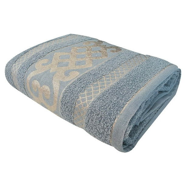 Toalla Medio Baño colores varios, 140x70cm - Suave Y Absorbente- Cenefa Bordada