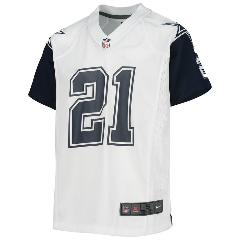 Youth Nike Ezekiel Elliott White Dallas Cowboys Alternate Game Jersey