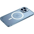 thumbnail image 6 of Magnetic Series Designed for iPhone Case,[Compatible with MagSafe][Military Drop&Camera Lens Protection] Classic Slim Matte Translucent Metal Bumper Shockproof Cover (Silver,iPhone 13), 6 of 6