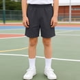 thumbnail image 2 of Yindaity Boys Soccer Shorts Boy's Drawstring Waist Summer Boho Track Shorts(Black,8-9 Years), 2 of 7
