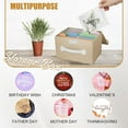 thumbnail image 4 of RIHJIN-Greeting Card Organizer Box with 16 Dividers,Collapsible Greeting Card Storage Box With LidsIdeal for Greeting Cards,Recipes, Photos, Envelopes, Keepsake（Beige84 Pcs Labels）, 4 of 4