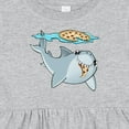 thumbnail image 4 of Inktastic Pizza Shark Girls Baby Dress, 4 of 5