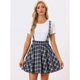 thumbnail image 2 of DARING DIVA Women's Tartan Plaid Skater Suspender Skirt S Dark Blue, 2 of 6