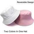 thumbnail image 2 of Bucket Hat for Women Men Cotton Summer Sun Beach Fishing Cap, 2 of 5