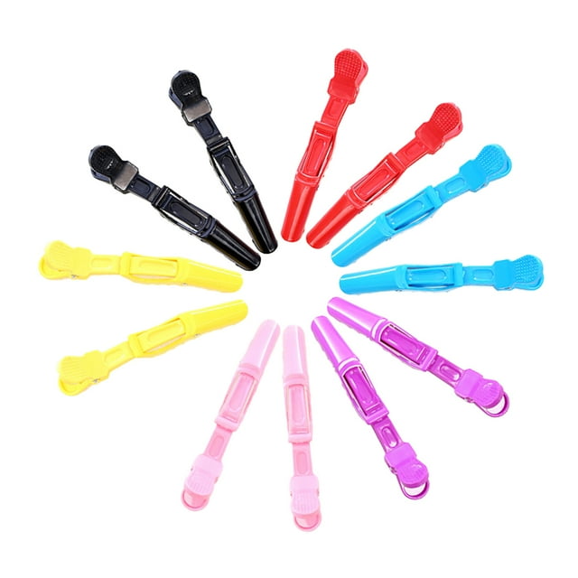 24 piezas Coloridas pinzas de pelo de cocodrilo Clips Peluquería Productos de belleza para mujeres Chica Color aleatorio