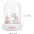 thumbnail image 2 of HTOOQ Carousel Music Box Resin Unicorn Glass Dome Night Light Music Box WindHTOOQ up Clockwork Musical Toy for Kids Birthday Gift Pink - -, 2 of 9