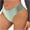 Mint Green, variant on Underwear for Women Low Rise Ribbed Hipster Breathable Soft Womens Bikini Panties Cheeky