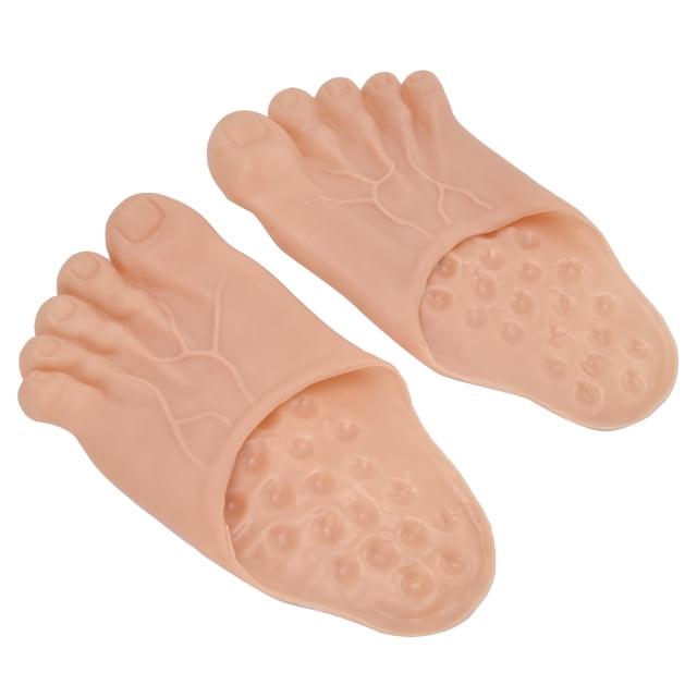 Pantuflas divertidas para pies descalzos 1 par de pantuflas realistas de pies grandes cubiertas para zapatos juguetes de rol de Halloween fiesta de baile maquillaje ANGGREK Otros