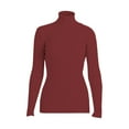 thumbnail image 4 of Delayuji Womens Long Sleeve Tops Solid Color Turtleneck Knit Base Shirt In Autumn and Winter with Women's Sweater To Wear The Top Womens Tops Red One Size, 4 of 4