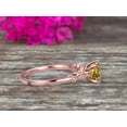 thumbnail image 4 of 1.50 Carat 6mm Round Cut Brilliant Champagne Diamond Moissanite Engagement Ring On 10k Rose Gold Stunning Milgrain, 4 of 6