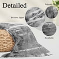 thumbnail image 6 of Grey King Size Pillow Cover, Pillowcase Protectors with Zipper, Breathable Decorative Throw Pillow Case Cover, Modern Oil Painting Art Forest Pillow Shams for Couch Sofa 20x36Inch, 6 of 8