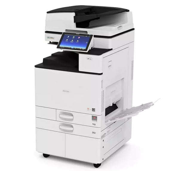 Restored Ricoh MP C2004ex Color Laser Multifunction Printer – 20 PPM, Compact Office Copier/Scanner/Printer