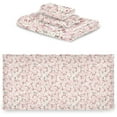 thumbnail image 2 of SKYSONIC 3 Pack Towel Spring Floral Pattern Cotton Bath Towel Set (1 Bath Towel, 1 Hand Towel, 1 Washcloth) for Bathroom, Super Soft and Quick Dry Towels, 2 of 7