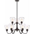 thumbnail image 2 of 90289-SB Designers Fountain Foundry - Nine Light 2-Tier Chandelier, 2 of 2
