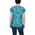 thumbnail image 3 of NY Collection Women's Petite Extended Sleeve Top with Grommets, 3 of 4
