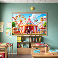 thumbnail image 7 of Colorful Theme Welcome Carnival Banner Decorative Design Amusement Park Polyester Material Balloon Decoration for Birthday Party Kids Event Celebration, 7 of 7