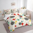 thumbnail image 3 of Manfei Modern Geometric 7-Piece Twin Bedding Sets,Rhombus Circle Pattern Bedding Comforter Set,Black Beige Red Sheet Sets For Men Women,Breathable Home Decor Reversible, 3 of 8