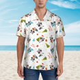 thumbnail image 2 of Balery happy new year Raccoon Camisas hawaianas de manga corta para hombre, camisas playeras de corte holgado, camisas de vacaciones con botones,Medium, 2 of 7