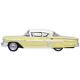 thumbnail image 2 of 1958 Chevrolet Impala Sport Colonial Cream with Snowcrest White Top 1/87 (HO) Scale Diecast Model Car by Oxford Diecast, 2 of 4