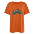thumbnail image 1 of RKSTN T-Shirts de Fierté pour Femmes T-Shirt Graphique Arc-en-Ciel T-Shirts Imprimé Arc-en-Ciel Col Rond Manches Courtes Grande Taille, 1 of 5