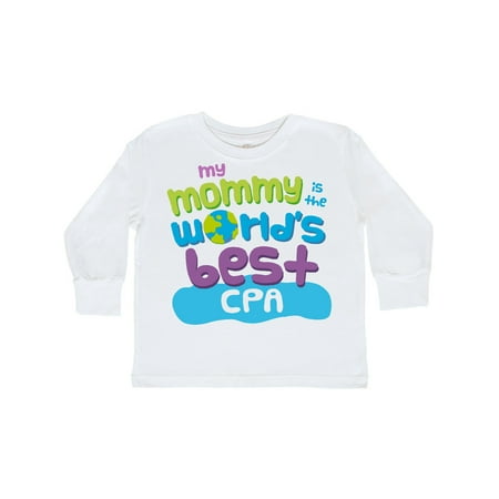 

Inktastic CPA Mom quote Gift Toddler Boy or Toddler Girl Long Sleeve T-Shirt