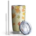 thumbnail image 2 of 20oz Tumblers Fall Leaves Stainless Steel Vacuum Insulated Double Wall Travel Tumbler Cups Mug with Lid and Straw,Cleaning Brush for Cold & Hot Drinks, 2 of 7
