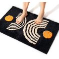 aoselan Boho Bath Rugs NonSlip Microfiber Abstract Bathroom Mat Cute