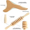 thumbnail image 5 of Kit de herramientas de drenaje linfático de madera -Herramientas de masaje de terapia de madera con bolsa de viaje – Herramienta de masaje anticelulitis Gua Sha de madera espalda, cuello, brazos, 5 of 5