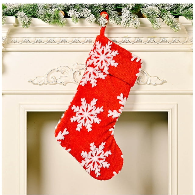 Teissuly New Christmas Decoration Plush Snowflake Christmas Socks Christmas Tree Pendant Home Decoration Teissuly WER202310235861