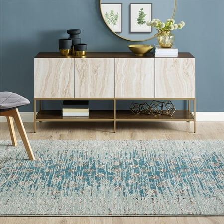 - Dorel Living Moriah Entertainment Unit, Soft Brass, Faux Marble